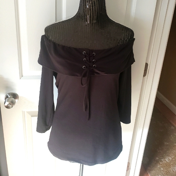 🏝3for$25 Knit Off the Shoulder Shirt - Picture 1 of 5